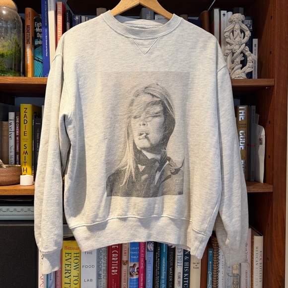 Anine Bing Tops - Anine Bing Brigitte Bardot Gray Crewneck Sweatshirt